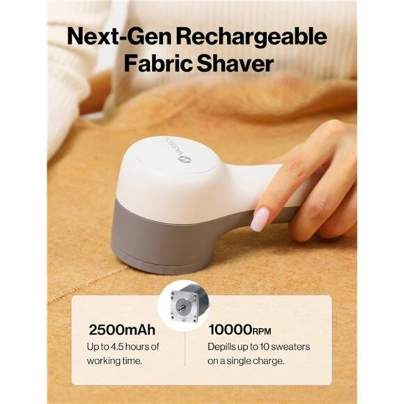Fabric Shaver, Sweater Shavers to Remove Pilling,High-Perf Defuzzer,Rechargeable - Picture 2 of 6